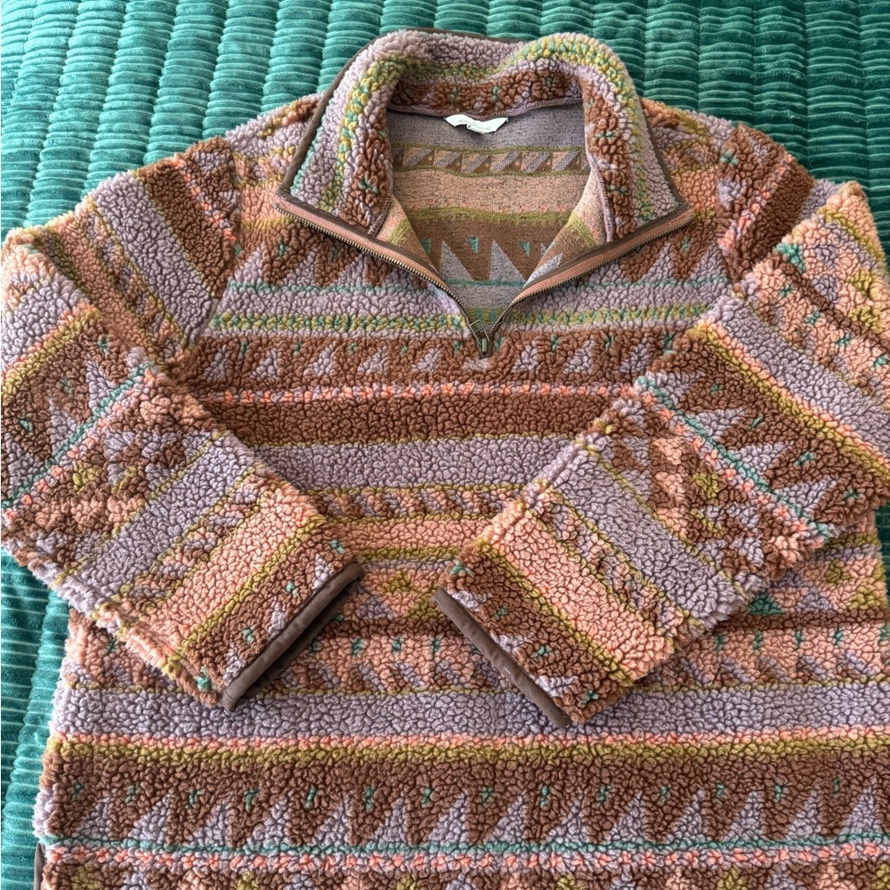 L.L. Bean Sherpa fleece 1/4 zip Jacket